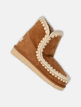 Mou Eskimo 18 sheepskin boots with crochet stitching - | Spazio Pritelli