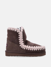 Mou Eskimo 18 sheepskin boots with crochet stitching - | Spazio Pritelli