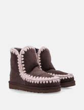 Mou Eskimo 18 sheepskin boots with crochet stitching - | Spazio Pritelli
