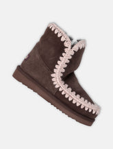 Mou Eskimo 18 sheepskin boots with crochet stitching - | Spazio Pritelli
