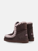 Mou Eskimo 18 sheepskin boots with crochet stitching - | Spazio Pritelli