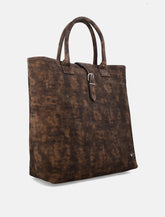 Borsa shopper in suede effetto vintage Emporio Armani - | Spazio Pritelli