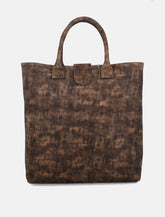 Borsa shopper in suede effetto vintage Emporio Armani - | Spazio Pritelli