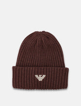 Emporio Armani ribbed wool beanie - | Spazio Pritelli
