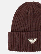 Emporio Armani ribbed wool beanie - | Spazio Pritelli
