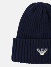 Emporio Armani ribbed wool beanie - | Spazio Pritelli