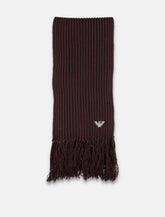 Emporio Armani ribbed wool scarf - | Spazio Pritelli