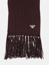Emporio Armani ribbed wool scarf - | Spazio Pritelli