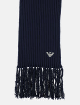 Emporio Armani ribbed wool scarf - | Spazio Pritelli
