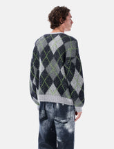 Emporio Armani Recycled Wool Argyle Sweater - | Spazio Pritelli