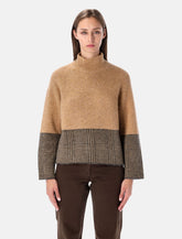 Emporio Armani alpaca sweater with check motif - | Spazio Pritelli