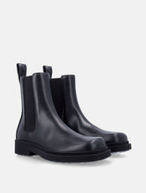 Bottega Veneta Ben Chelsea Boots in Black Calfskin - | Spazio Pritelli