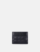 Bottega Veneta Intrecciato Credit Card Case in Black Nappa - | Spazio Pritelli