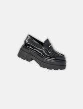 Alexander Wang black leather Carter platform loafers - | Spazio Pritelli