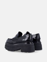 Alexander Wang black leather Carter platform loafers - | Spazio Pritelli