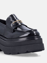 Alexander Wang black leather Carter platform loafers - | Spazio Pritelli