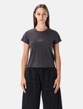 Alexander Wang grey délavé cotton t-shirt with logo - | Spazio Pritelli