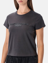 Alexander Wang grey délavé cotton t-shirt with logo - | Spazio Pritelli