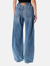 Jeans jogger balloon blu con banda logo di Alexander Wang - | Spazio Pritelli