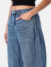 Jeans jogger balloon blu con banda logo di Alexander Wang - | Spazio Pritelli