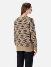 Burberry London Wool Blend Check Cardigan - | Spazio Pritelli
