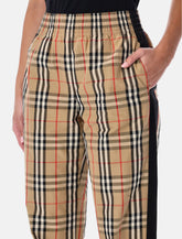 Burberry London Pantaloni in Cotone Check a Gamba Larga - | Spazio Pritelli