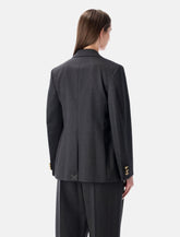 Bottega Veneta grey blazer with gold Knot buttons - | Spazio Pritelli