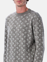 Marine Serre Moon jacquard crewneck sweater - | Spazio Pritelli