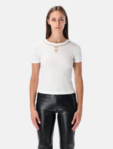 Marine Serre Trompe L’Œil Jewelry white jersey baby fit T-shirt - | Spazio Pritelli