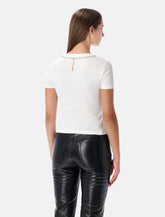 Marine Serre Trompe L’Œil Jewelry white jersey baby fit T-shirt - | Spazio Pritelli