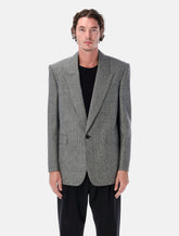 Blazer monopetto in lana Principe di Galles di Saint Laurent -  | Spazio Pritelli