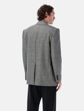 Blazer monopetto in lana Principe di Galles di Saint Laurent -  | Spazio Pritelli