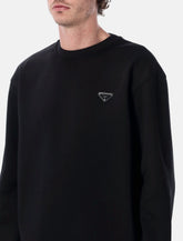 Prada technical cotton black sweatshirt - | Spazio Pritelli