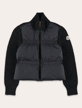 Moncler metallic merino wool padded zip-up cardigan for kids - | Spazio Pritelli