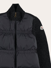 Moncler metallic merino wool padded zip-up cardigan for kids - | Spazio Pritelli