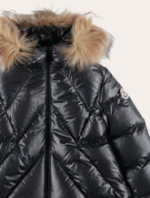 Moncler Kid Domas shearling-trimmed down hooded jacket - | Spazio Pritelli