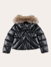 Moncler Kid Domas shearling-trimmed down hooded jacket - | Spazio Pritelli