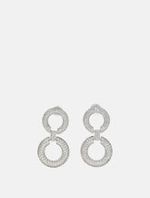 Self-Portrait silver crystal chain link earrings - | Spazio Pritelli