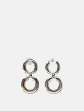 Self-Portrait silver crystal chain link earrings - | Spazio Pritelli
