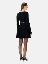 Self-Portrait black chenille knit dress - | Spazio Pritelli