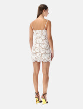Self-Portrait white lace mini dress with oversized satin bow - | Spazio Pritelli
