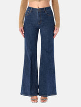 Jeans svasati a vita alta in denim di Self-Portrait - | Spazio Pritelli