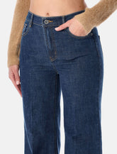 Jeans svasati a vita alta in denim di Self-Portrait - | Spazio Pritelli