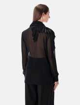 Alberta Ferretti silk georgette blouse with ruffles - | Spazio Pritelli