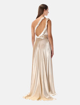 Alberta Ferretti velvet one-shoulder long dress - | Spazio Pritelli
