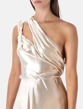 Alberta Ferretti velvet one-shoulder long dress - | Spazio Pritelli