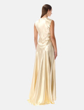 Alberta Ferretti ivory satin long dress - | Spazio Pritelli