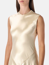 Alberta Ferretti ivory satin long dress - | Spazio Pritelli