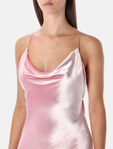 Alberta Ferretti pink velvet slip dress - | Spazio Pritelli