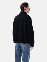 Felpa half zip in pile riciclato Mfpen Common nera -  | Spazio Pritelli